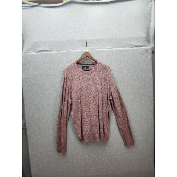 Hollister Mens XXL Marled Red Pullover Crew Neck Sweater - Picture 1 of 5